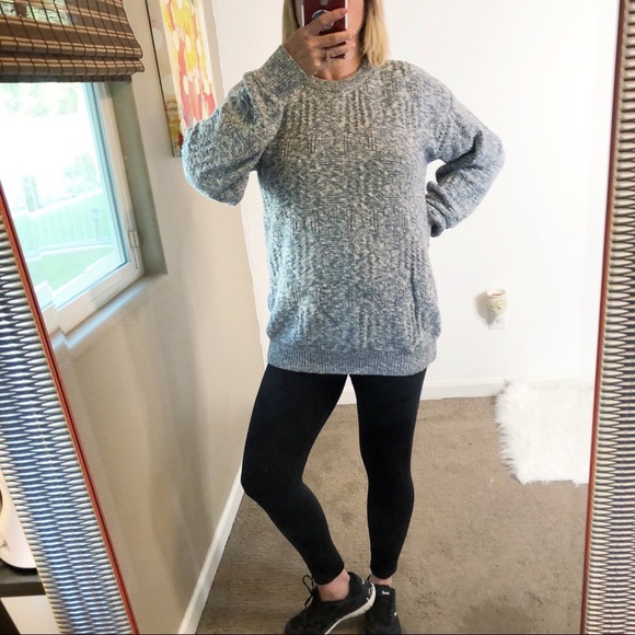 Vintage | Aigner Blue/Green Oversized Sweater L - Picture 6 of 7